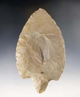 Large 5 3/4" by 3 1/4" Leaf Blade - Hornstone - Allen Co., Indiana. Ramp number 161.