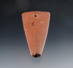 2 1/4" Trapezoidal Bead - micro drilled. Townley Reed Site in Geneva, New York.