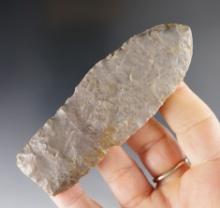 3 15/16" Uniquely styled Stemmed Paleo Lance found in Ohio - nice quality Upper Mercer Flint.