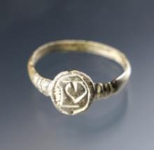 Very nice 3/4" Heart Ring in very good condition.White Springs Site in Geneva, New York.