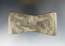 4" Bi-Concave Slate Gorget found in Wabash Co., Indiana. Ex. Airgood, Townsend, Ramp.