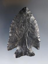3 1/16" Archaic Cornernotch - nicely patinated Coshocton Flint. Found in Ohio. Ex. Luther Smith.