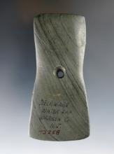 3 ¾” Bi-Concave Pendant made from Banded Slate. Warren Co., New Jersey. Ex. Rich Johnson.