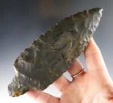 6" Hornstone Adena found in Tazwell Co., Illinois by Elmer Spring near Washington. Ex. Hipskins.