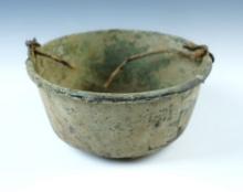 6 1/2" in diameter Iroquois Trade Kettle found at the Great Gully Site in New York.