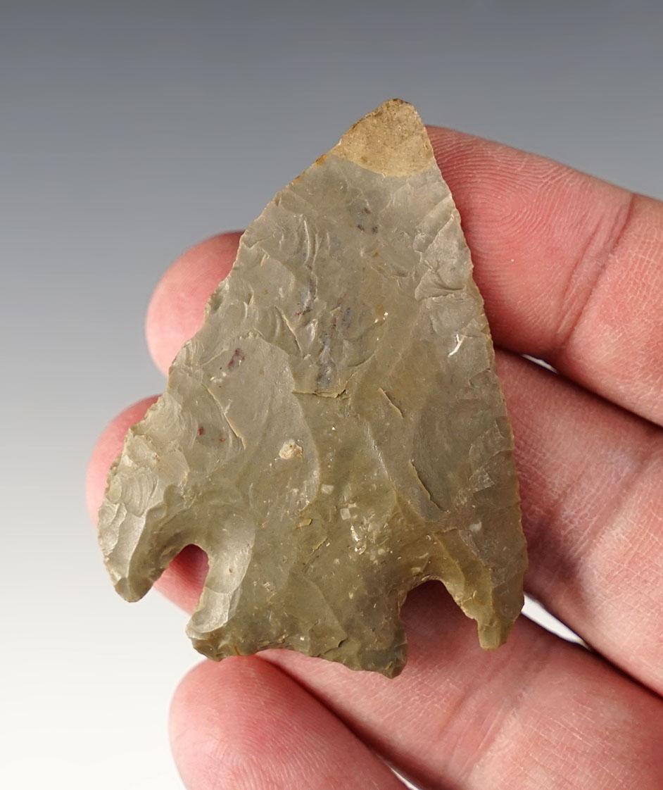 2 3/16" Pentagonal made from Indiana Hornstone. Found in Whitley Co., Indiana.