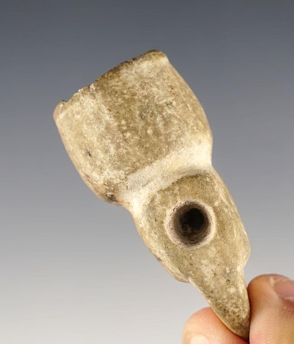 2" Micmac Pipe made from Limestone. Found in Whitley Co., Indiana in Richland Twp.
