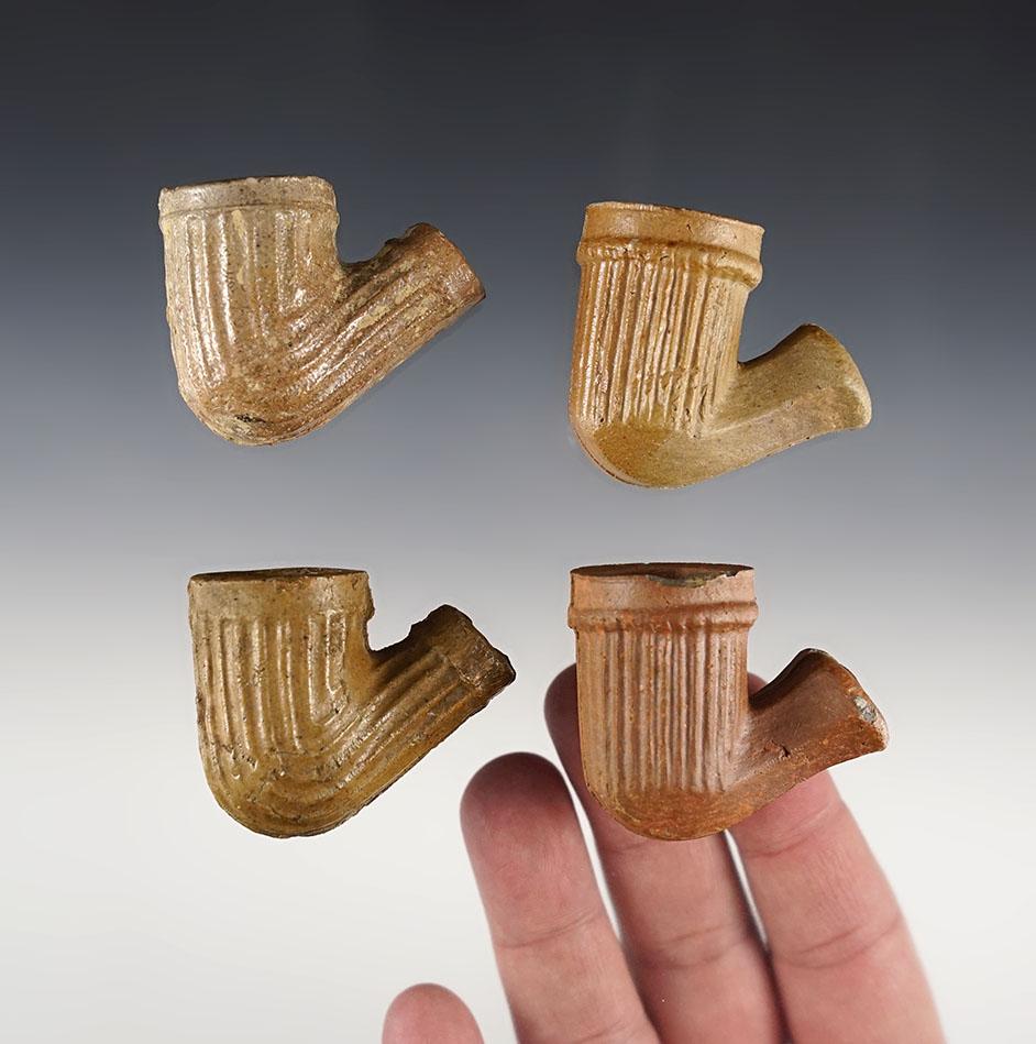 Set of 4 Clay Trade Pipes in very nice condition from the 1800's.