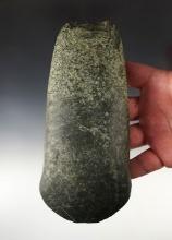 Well patinated 7 3/8" Flared Bit Celt found in Dekalb Co., Indiana. Ex. Dwight Wolfe collection.