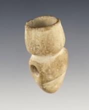 2" Micmac Pipe made from Limestone. Found in Whitley Co., Indiana in Richland Twp.