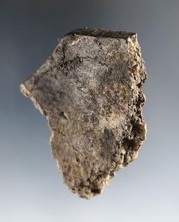 2 1/8" by 2 1/2" Pottery Shard with exceptional face effigy. Recovered in Cayuga, New York.