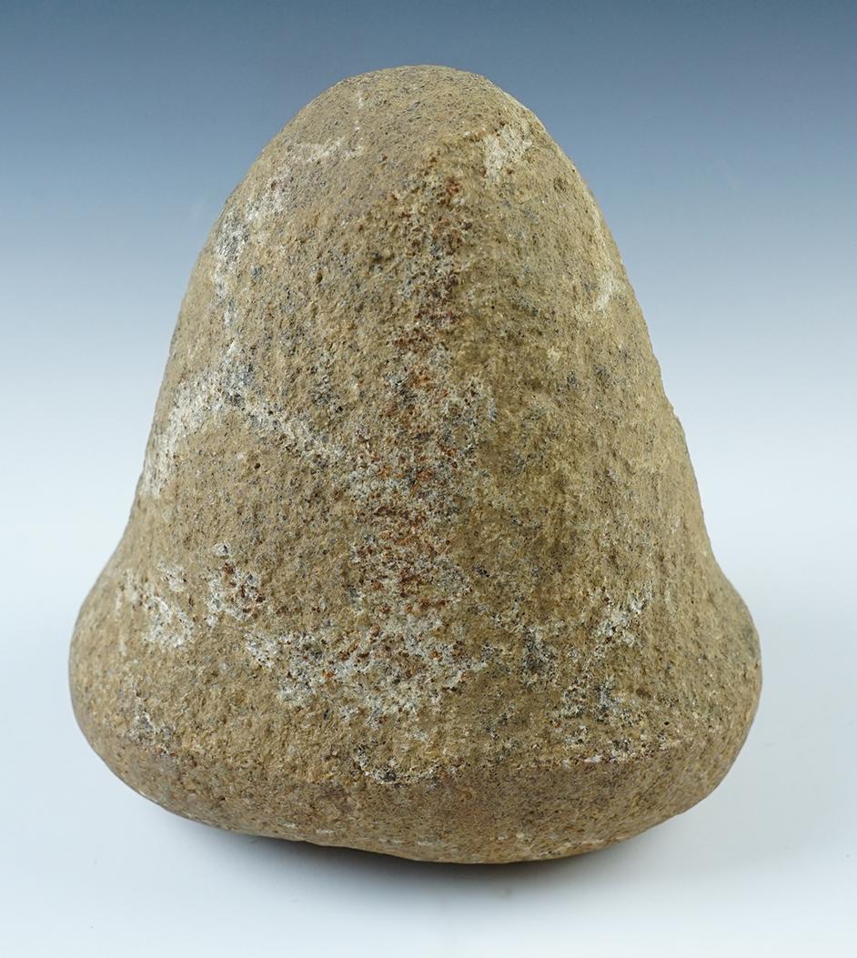 Large 5 1/4" wide by 5 1/4" tall Pestle recovered in Indiana.