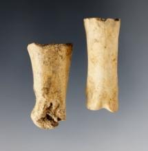 Pair of Awl Handles found at the New House Site in Indiana. The largest is 1 9/16".