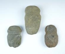 Set of 3 Ohio and Indiana Axes with some damage. The largest is 5".