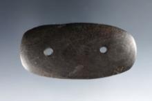 Tallied 2 7/8" Oval Gorget - Grant Co., Indiana, Gas City near the banks of Mississinewa River.
