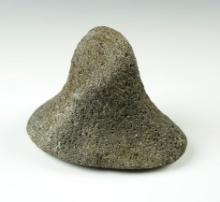 Uniquely styled 3 1/2" tall by 5 1/16" wide Lava Stone Pestle. Lake Co., Oregon.