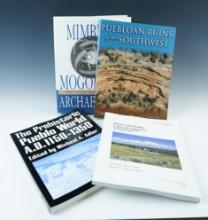 Set of 4 Books: Puebloan Ruins of the Southwest, Mimbres Mogollon Archaeolofy, more.