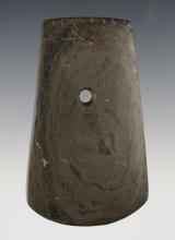 Thin and well made 2 7/8" Trapezoidal Pendant found in Cuyahoga Co., Ohio. Pictured.