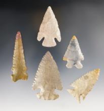 Set of 5 restored points found in Indiana. The largest is 2 7/8".