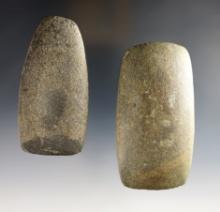 Pair of well styled Hardstone Adzes recovered in Fulton and Sandusky Co.'s Ohio.