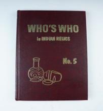 Hardback Book: Who's Who in Indian Relics #5, by Cameron Parks.