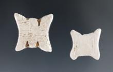 Pair of Plain Runtees, largest is 1" - Townley Reed Site, Geneva, New York. Circa 1710-1745.