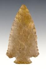 Well patinated 3 1/16" Decatur made from Ft. Payne Chert. Lauderdale, Alabama area. COA.