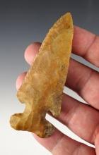 3 5/8" Archaic Bevel made from patinated Flint. Found in Scott Co., Indiana. Ex. Cameron Parks.
