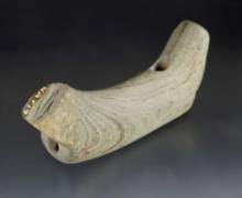 3 1/8" long Birdstone that was anciently salvaged at the head and redrilled at the tail end.