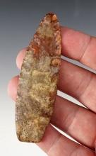 Later Culture salvage! 3 7/16" Beautifully flaked Paleo Agate Basin found in Indiana.