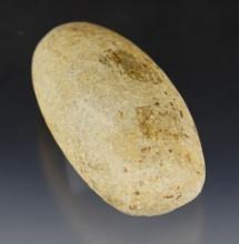 2 3/4" Hardstone Loafstone found in Fort Ancient, Ohio. Ex. Terry Elleman collection.