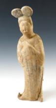 Large! 13 1/2" tall Chinese ceramic figure from the Tang Dynasty known as the "Fat Court lady"