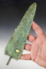 Huge 9 3/8" Luristan Bronze Spear that is well patinated.
