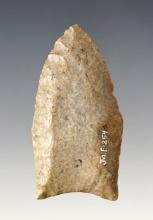 Fine 2 3/16" Fluted Paleo Clovis - Peoria Co., Illinois. Pictured. Ex. Joe Macik collection.