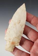 4 1/4" long Etley with nice mineral deposits on the surface. Found in Greene Co., Illinois. COA.