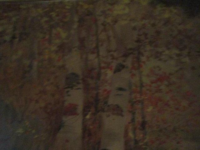 Framed "Stand of Birch Trees" Water Color by Louis Harlow?