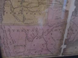 Antique Framed Map of the United States Circa 1833