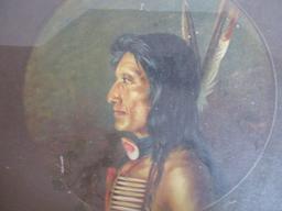Framed Native American Warrior