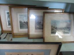 16 Small Antique Prints and Lithographs