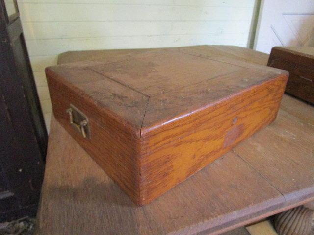 Two Wood Boxes and Contents-Magic Catalogs, Ventriloquist Books, etc.