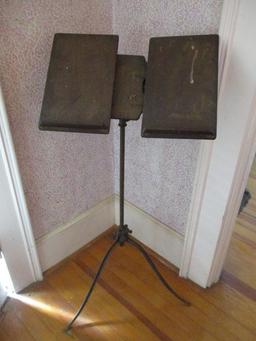 Antique Book/Bible Stand with Cast Metal Legs