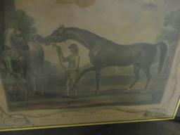 Pair of Framed Antique Hand Colored Lithographs