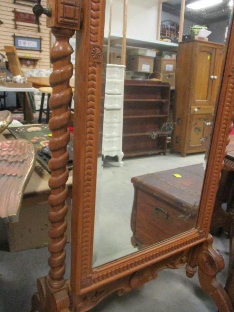 Antique Eastlake Cheval Beveled Mirror