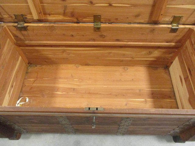 Piedmont Cedar Chest with Metal Bands and Brads