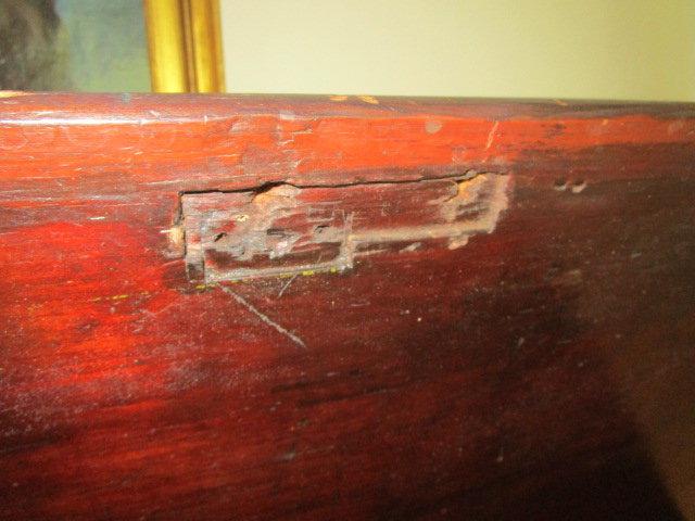 Large Antique Wood Ship's Trunk