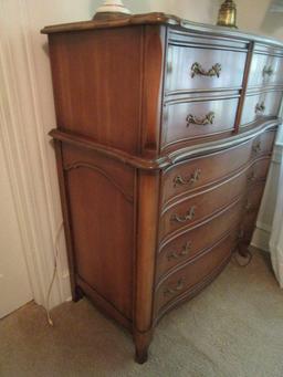 Dixie French Provincial Chest on chest