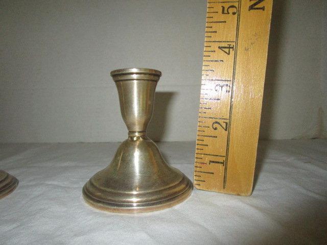 Pair Presiner Sterling Weighted Candlesticks