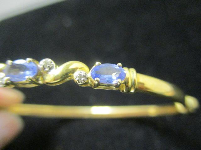 14k Gold Tanzanite & Diamond Bracelet