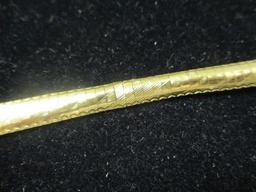14k Gold 7 1/4" Aurafin Omega Bracelet