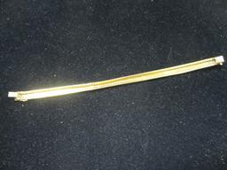 14k Gold 7 1/4" Aurafin Omega Bracelet
